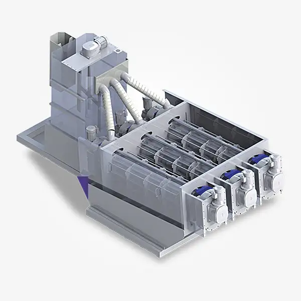 เครื่องอัดตะกอนแบบมัลติดิสก์สกรู (MULTI-DISK TYPE SCREW PRESS)